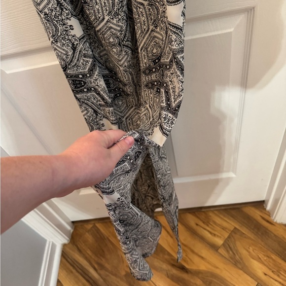 Anthropologie Vanessa Virginia Black and White Patterned Maxi Dress, with Beaded - Picture 6 of 6